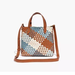 Madewell The Small Transport Crossbody: Multicolored Woven Leather Edition